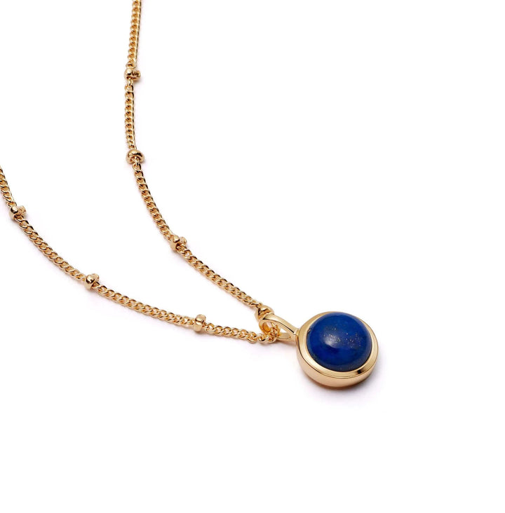 Daisy London 18ct Gold Plate Lapis Healing Necklace