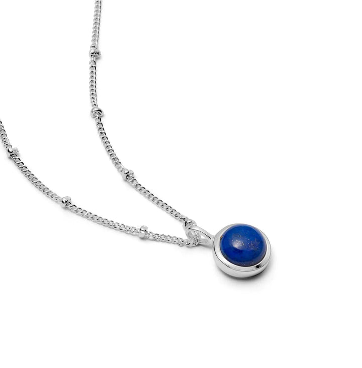 Daisy London Sterling Silver Lapis Healing Stone Necklace