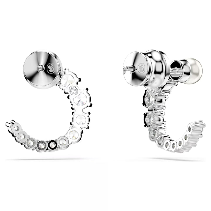 Swarovski Silver Matrix Pearl Hoop Earrings