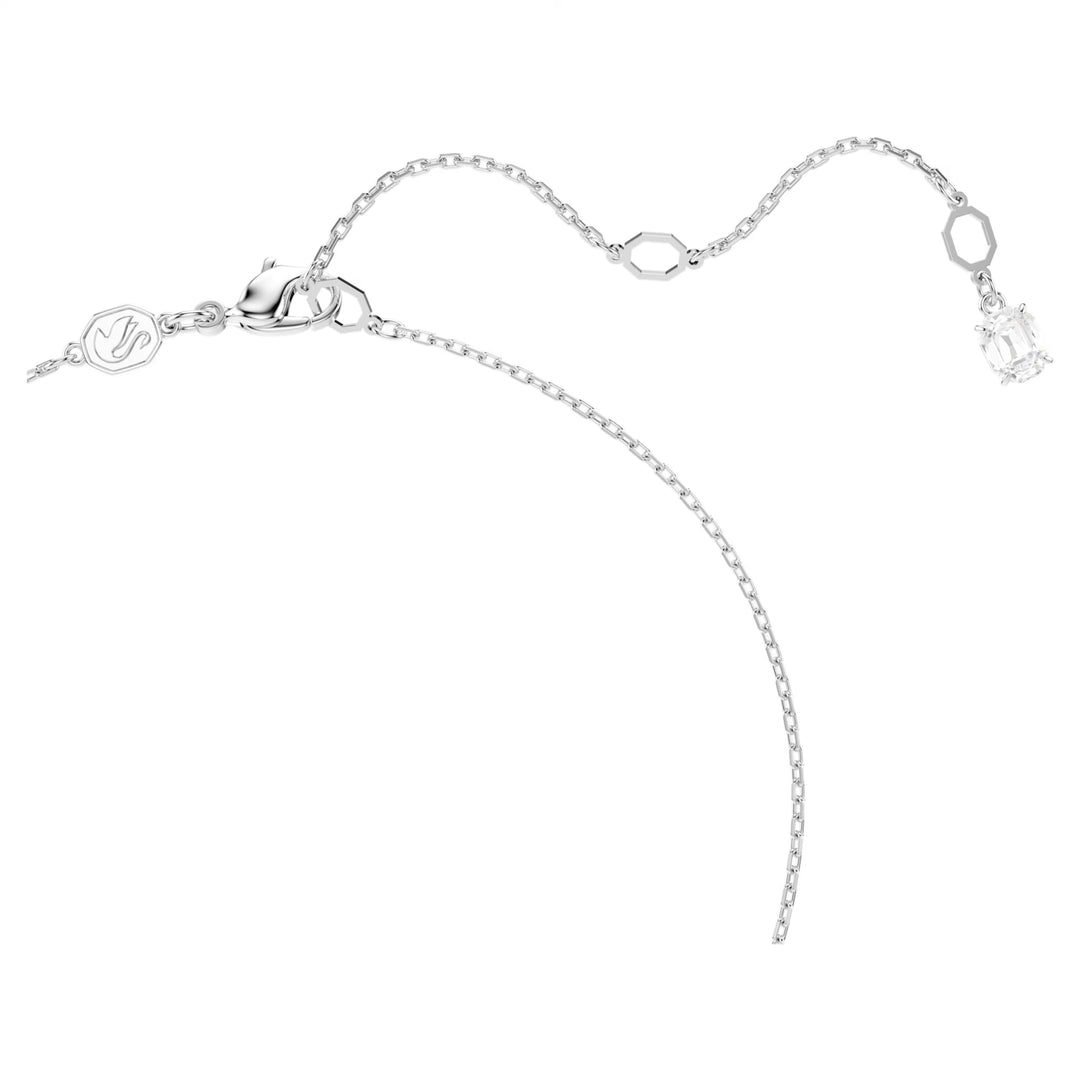 Swarovski Silver Matrix Crystal and Pearl Necklace