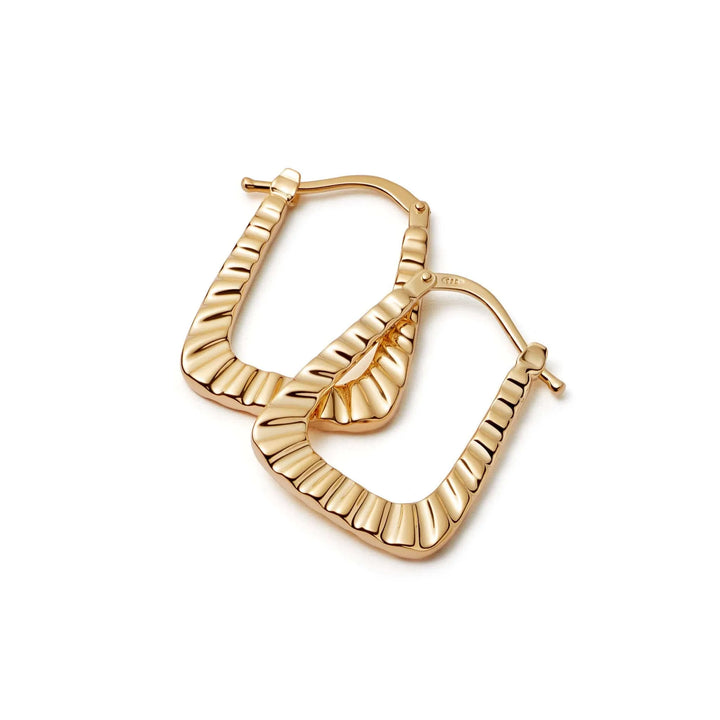 Daisy London Gold Maxi Striped Creole Hoop Earrings