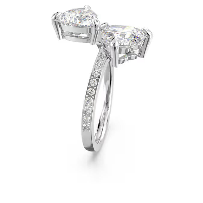 Swarovski Silver Mesmera Open Heart Ring