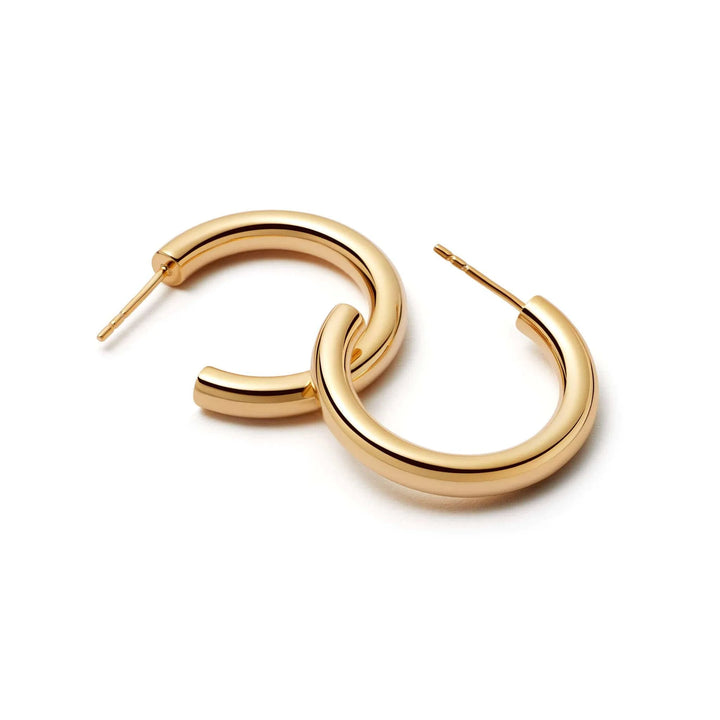 Daisy London Gold Midi Bold Hoop Earrings