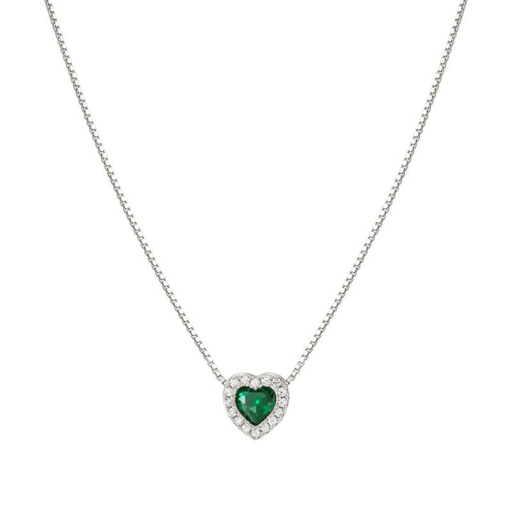 Nomination Silver All my Love Green Heart Necklace