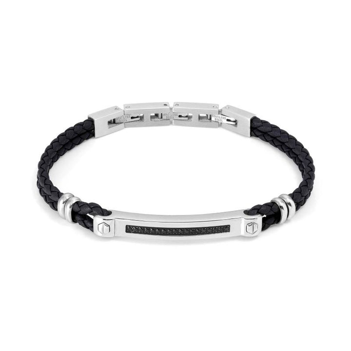 Nomination Black Manvision Leather Bracelet