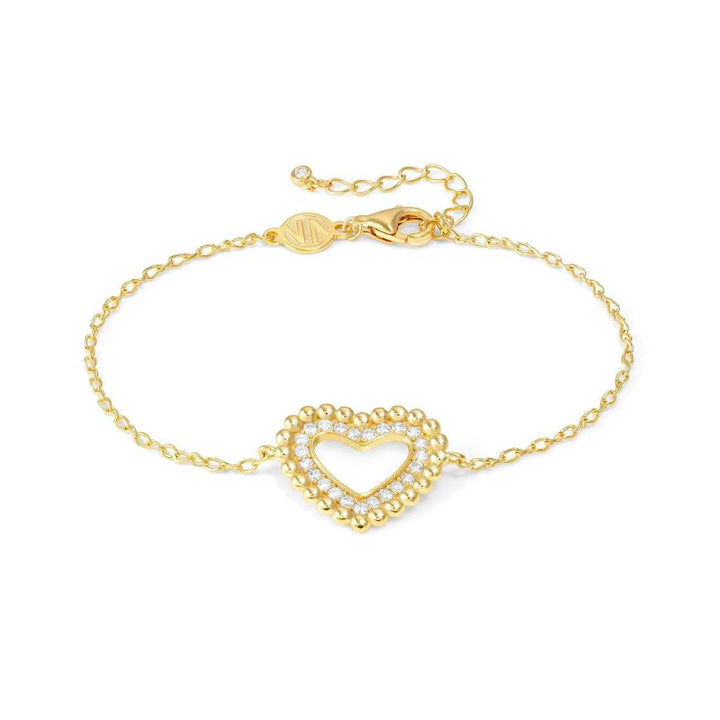 Nomination Gold Lovecloud Heart Cubic Zirconia Bracelet