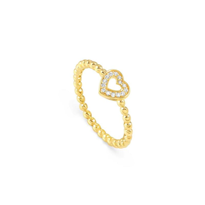 Nomination Gold Lovecloud Cubic Zirconia Heart Ring