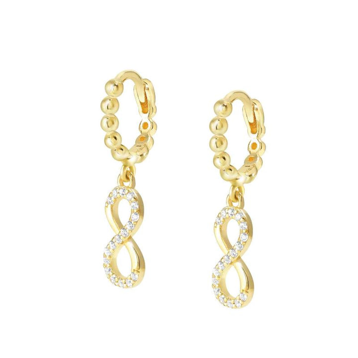 Nomination Gold Lovecloud Cubic Zirconia Infinity Hoop Earrings