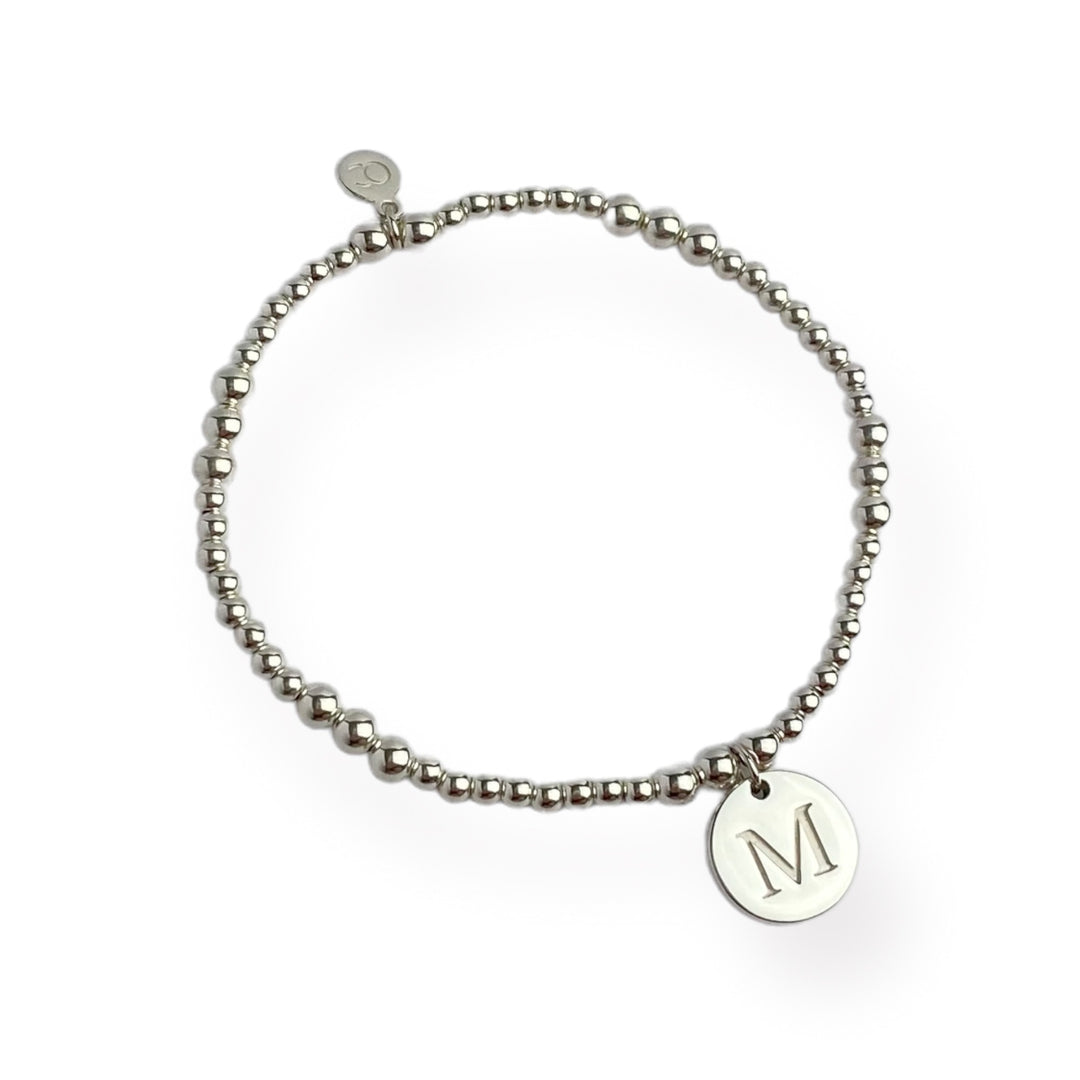 ol&co Silver Initials A-Z Bracelet