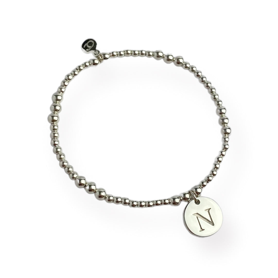 ol&co Silver Initials A-Z Bracelet