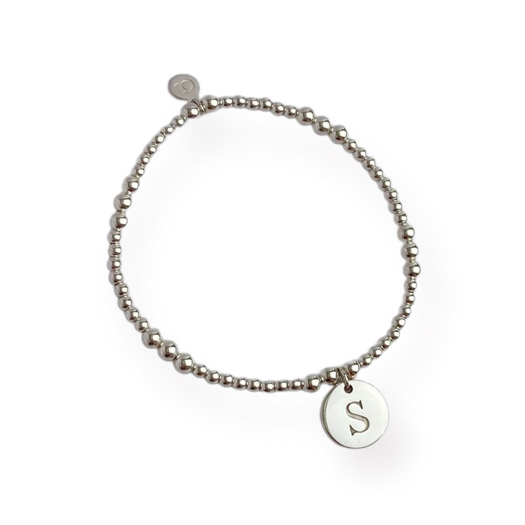 ol&co Silver Initials A-Z Bracelet