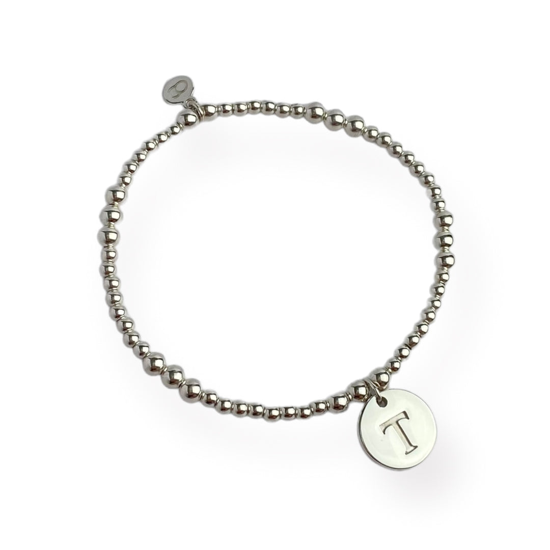 ol&co Silver Initials A-Z Bracelet