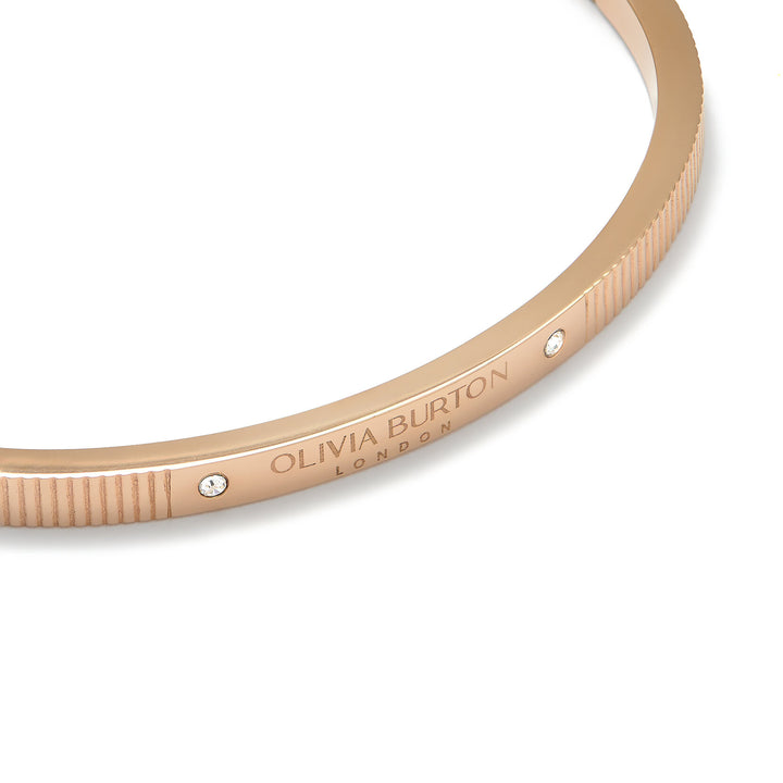 Olivia Burton Rose Gold Classic Linear Bangle