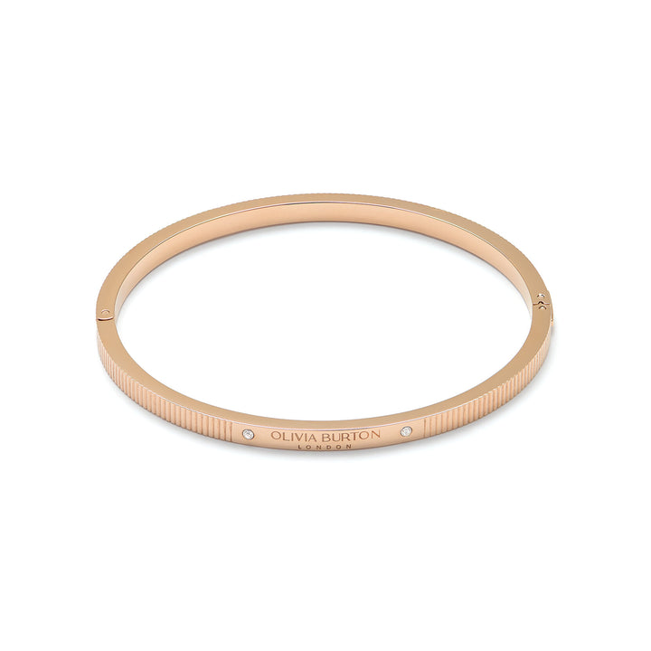 Olivia Burton Rose Gold Classic Linear Bangle