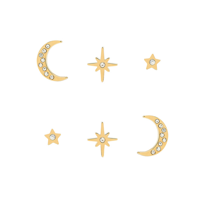 Olivia Burton Gold Celestial North Star Set of 3 Earrings