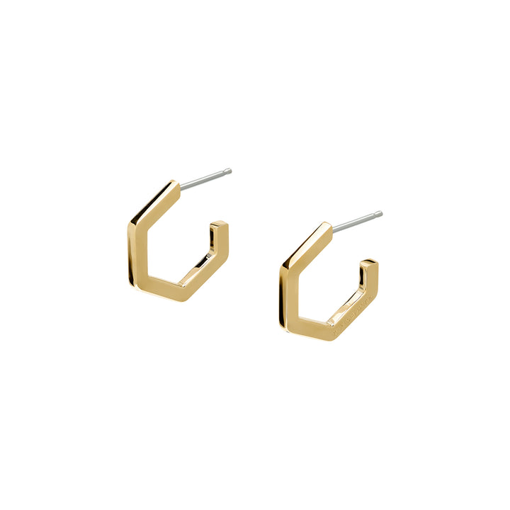 Olivia Burton Gold Small Honeycomb Hoop Earrings