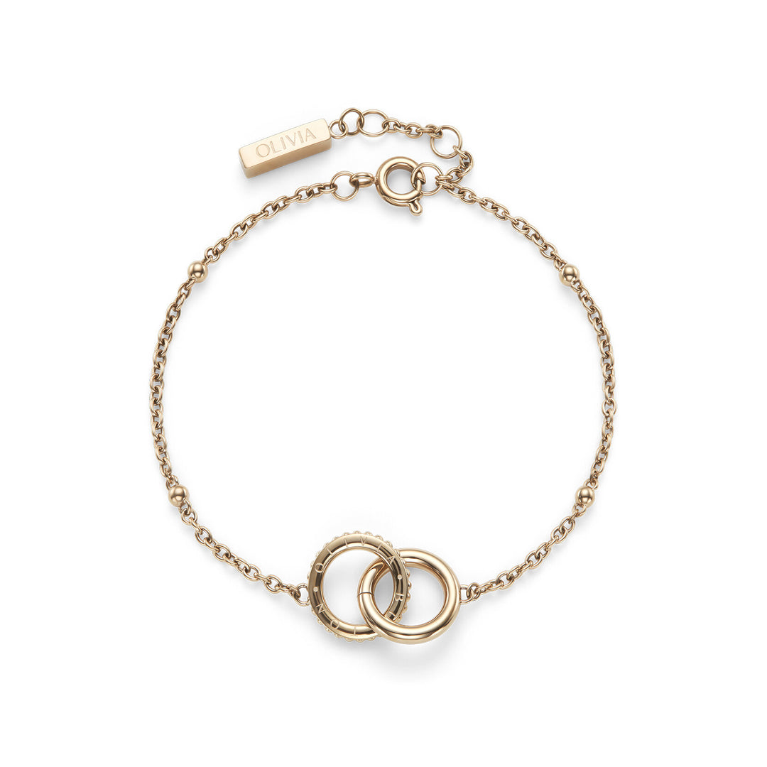 Olivia Burton Amity Interlock Rose Gold Bracelet