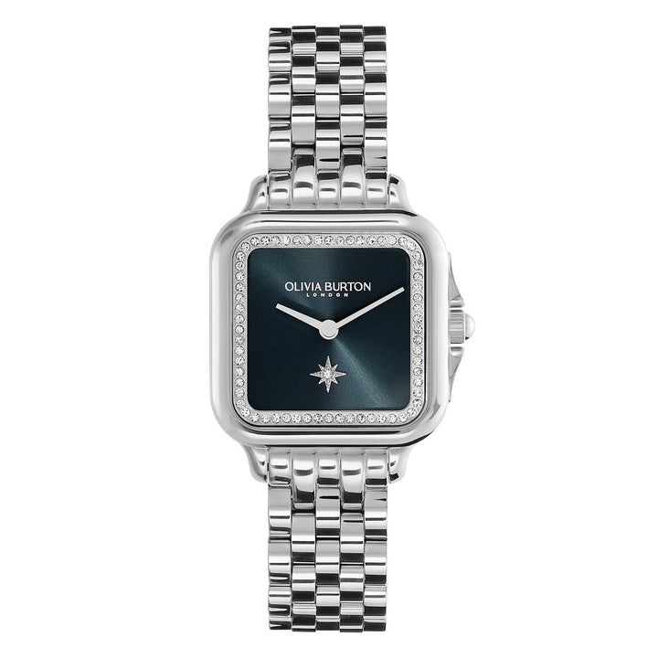 Olivia Burton Silver Grosvenor Square Dial Watch