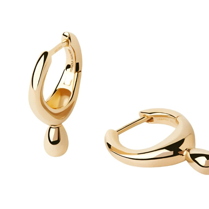 PDPAOLA Gold Lava Hoop Earrings