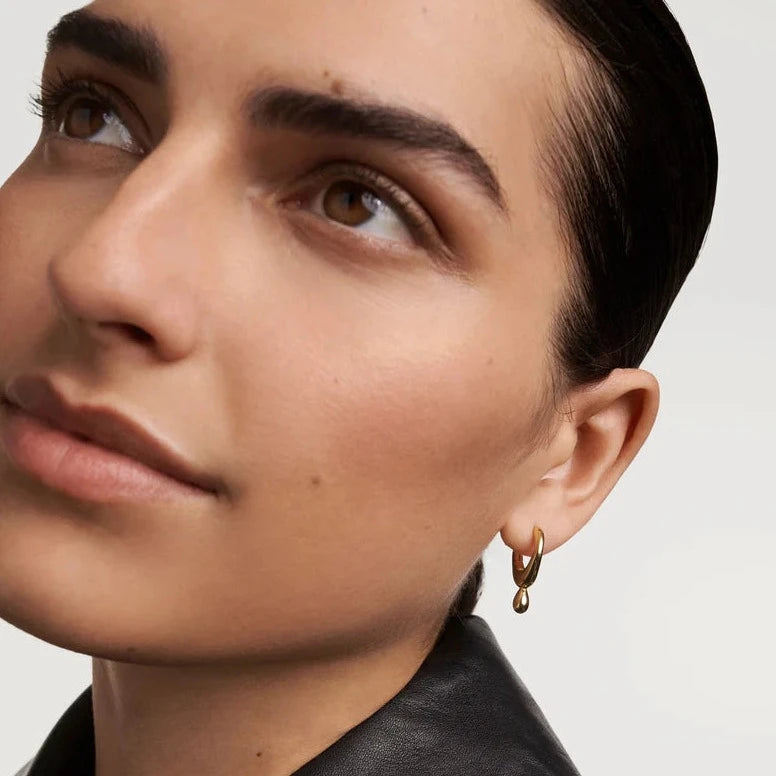 PDPAOLA Gold Lava Hoop Earrings