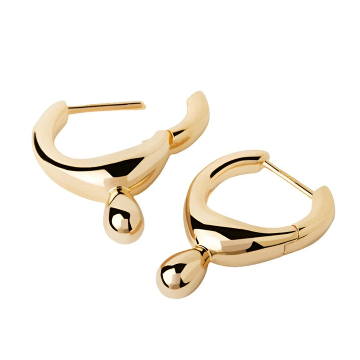 PDPAOLA Gold Lava Hoop Earrings