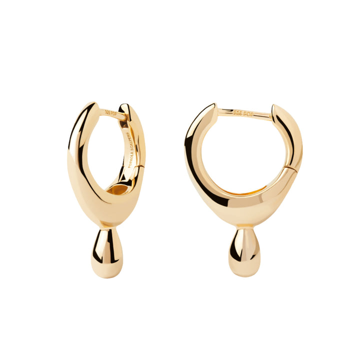 PDPAOLA Gold Lava Hoop Earrings