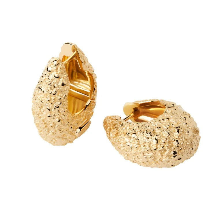 PDPAOLA Gold Marina Hoop Earrings