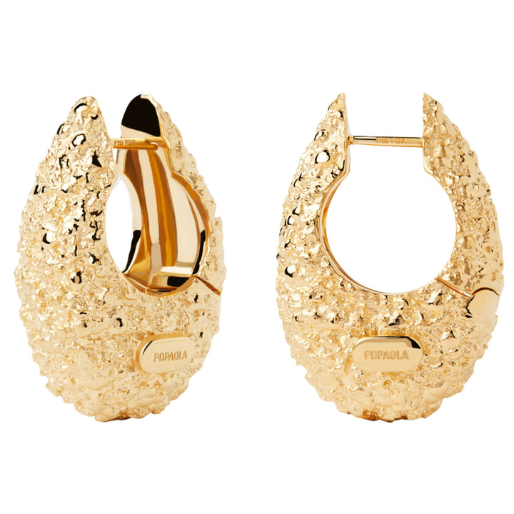 PDPAOLA Gold Marina Hoop Earrings