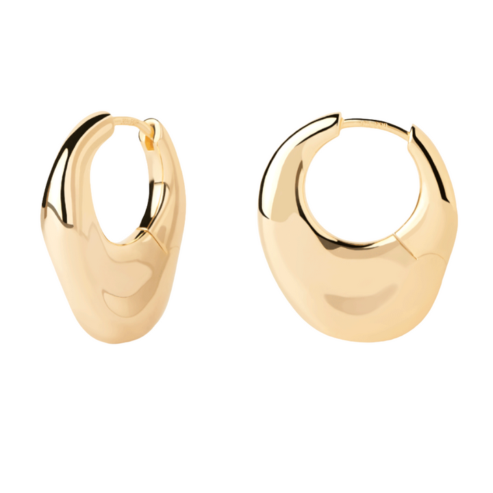 PDPAOLA Gold Volcano Hoop Earrings