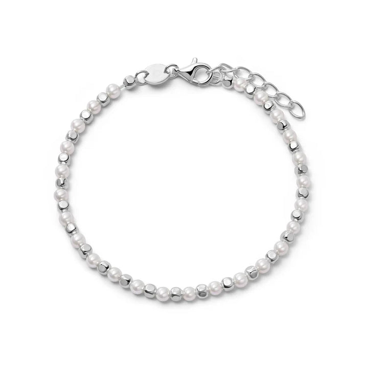 Daisy London Silver Pearl & Bead Bracelet