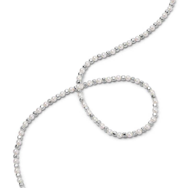 Daisy London Silver Pearl & Bead Necklace