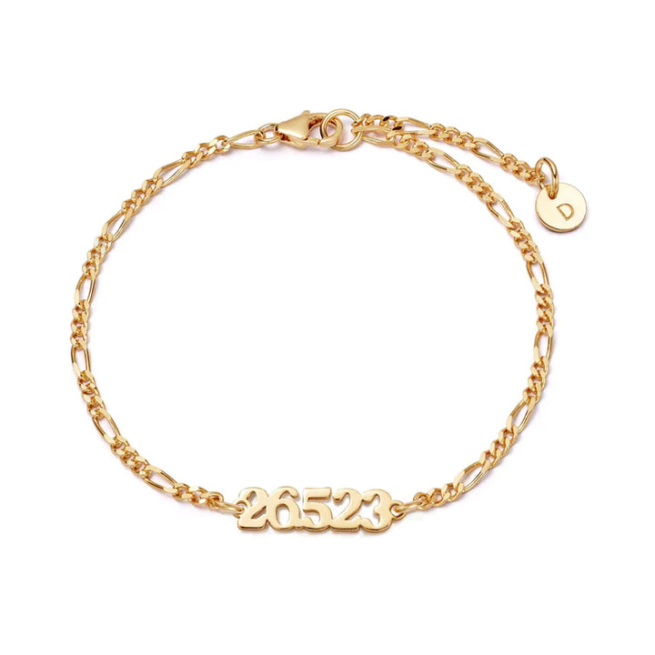 Daisy London Gold Personalised Date Bracelet