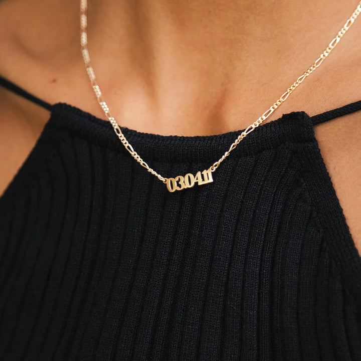 Daisy London Gold Personalised Date Necklace