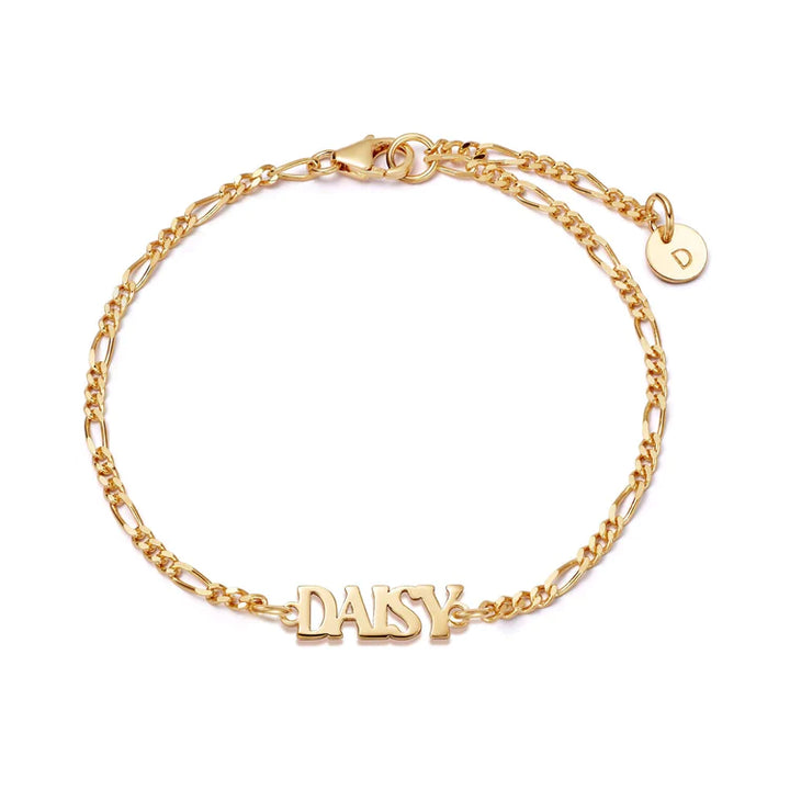 Daisy London Gold Personalised Name Bracelet