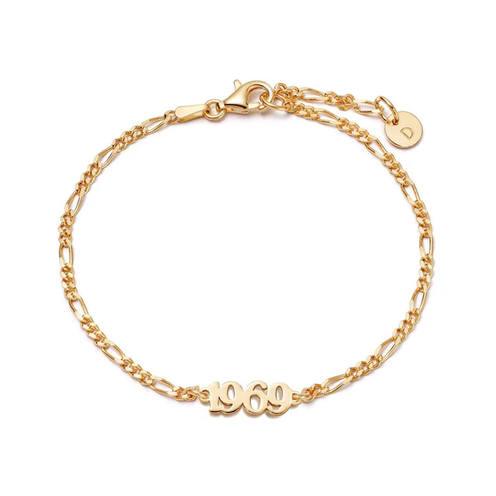 Daisy London Gold Personalised Year Bracelet