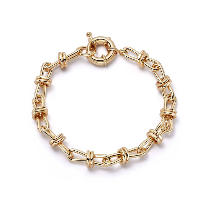 Daisy London Gold Polly Knot Chain Bracelet