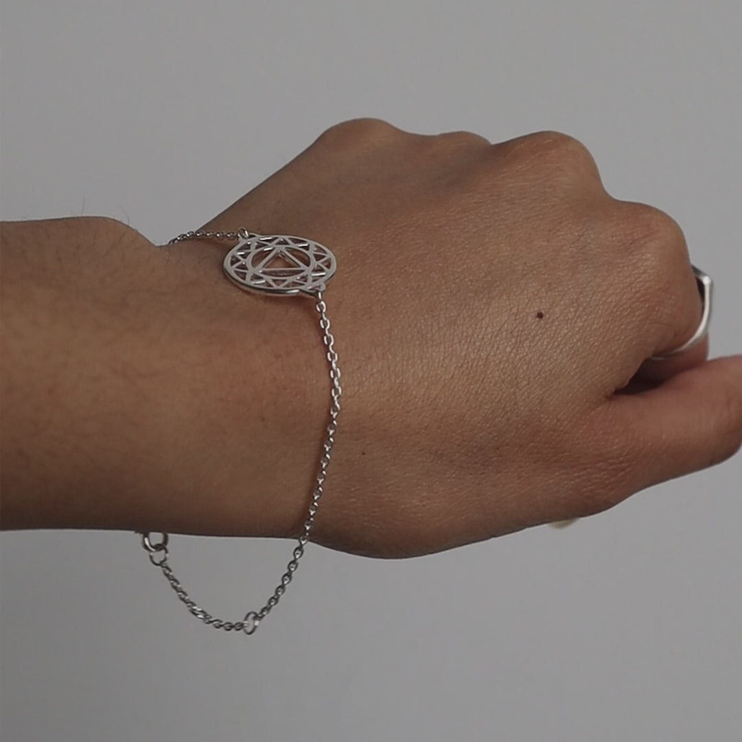 Daisy London Silver Solar Plexus Chakra Chain Bracelet