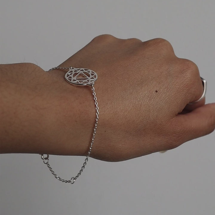 Daisy London Silver Solar Plexus Chakra Chain Bracelet