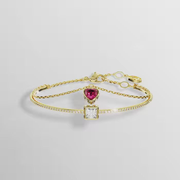 Swarovski Gold Chroma Heart Bangle