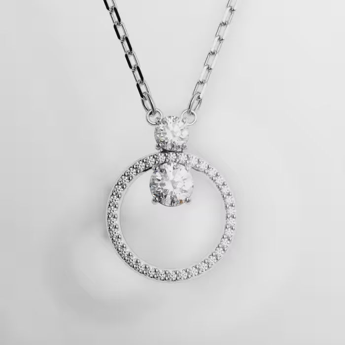 Swarovski Silver Constella Round Cut Necklace