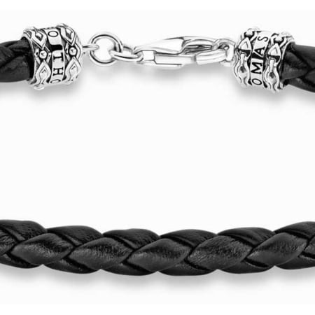 Thomas Sabo Black Leather Bracelet