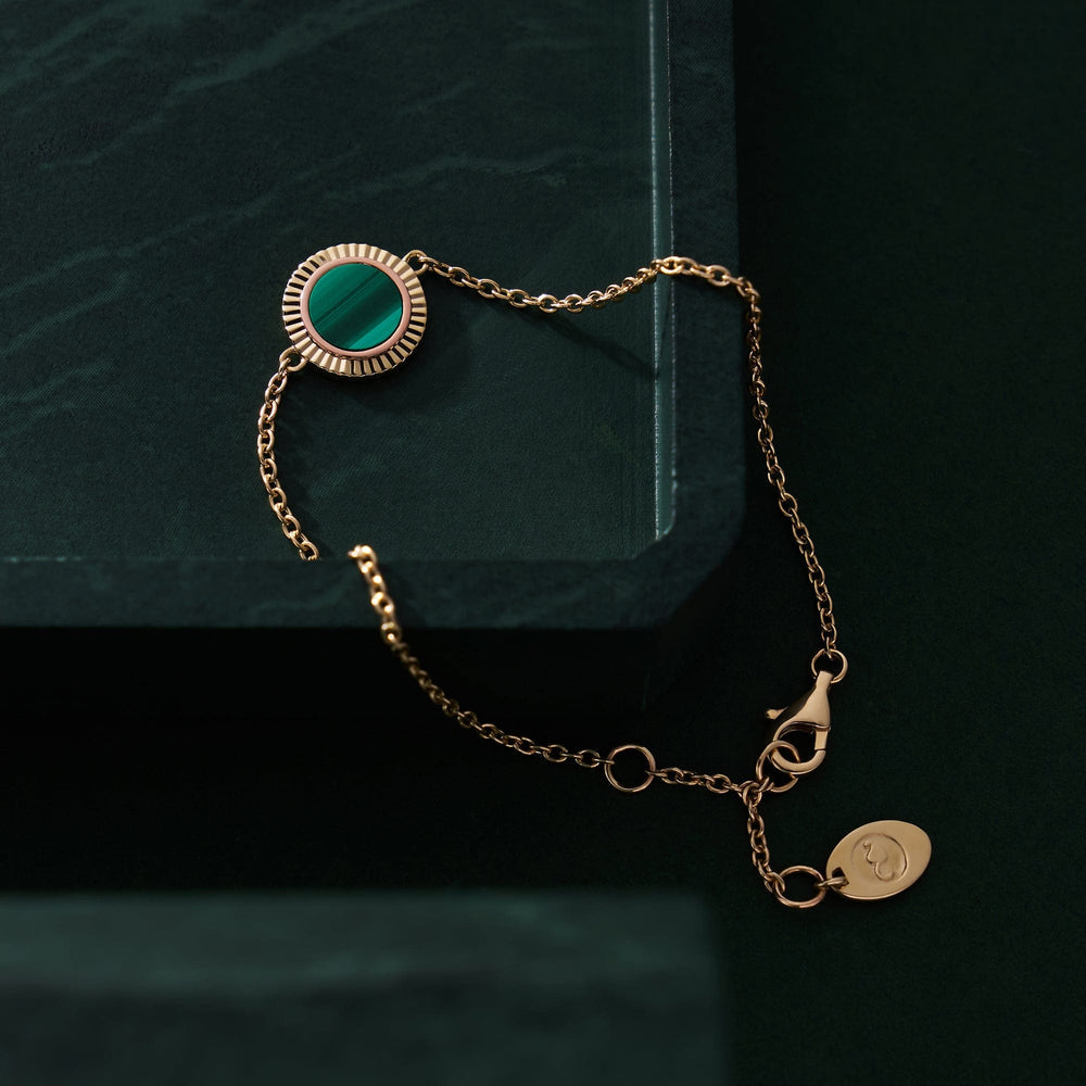 Reflections of Padarn Gold and Malachite Bracelet 2