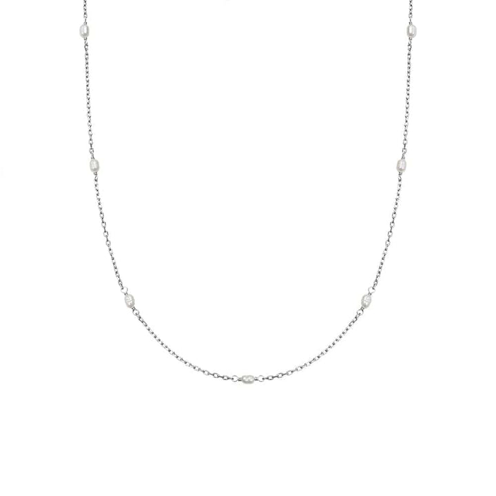 Daisy London Silver Treasures Seed Pearl Chain Necklace