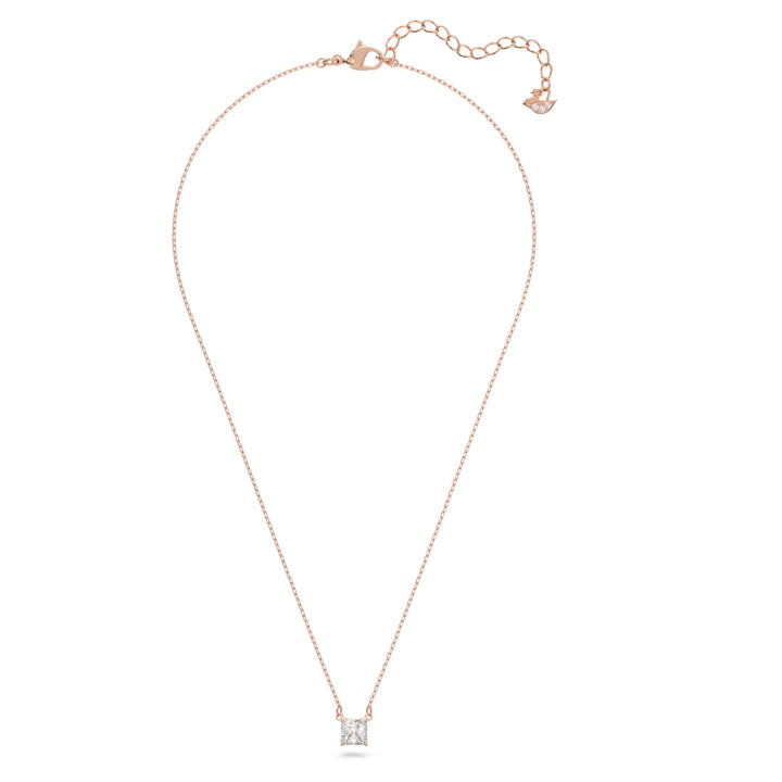 Swarovski Rose Gold Stilla Square Cut Necklace