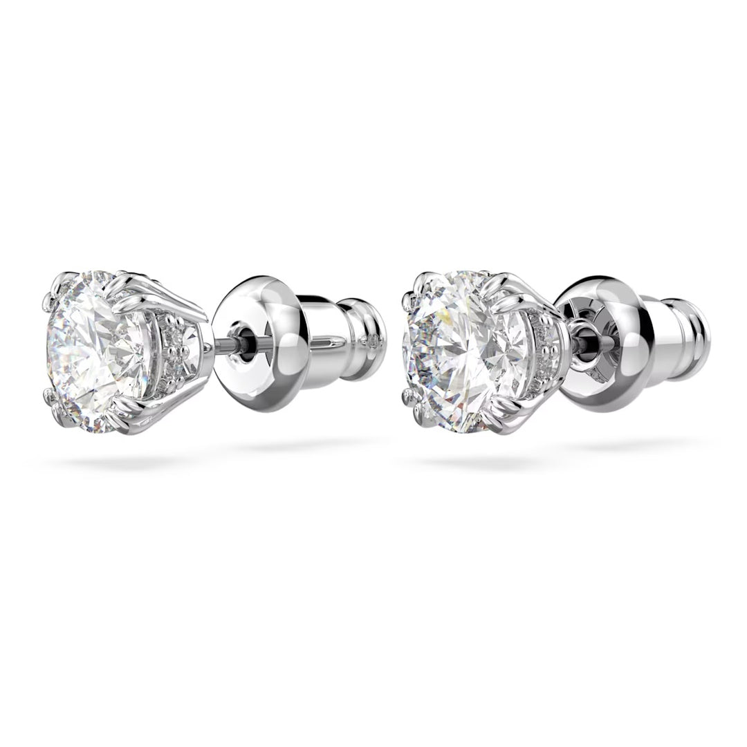 Swarovski Silver Stilla Round Cut Stud Earrings