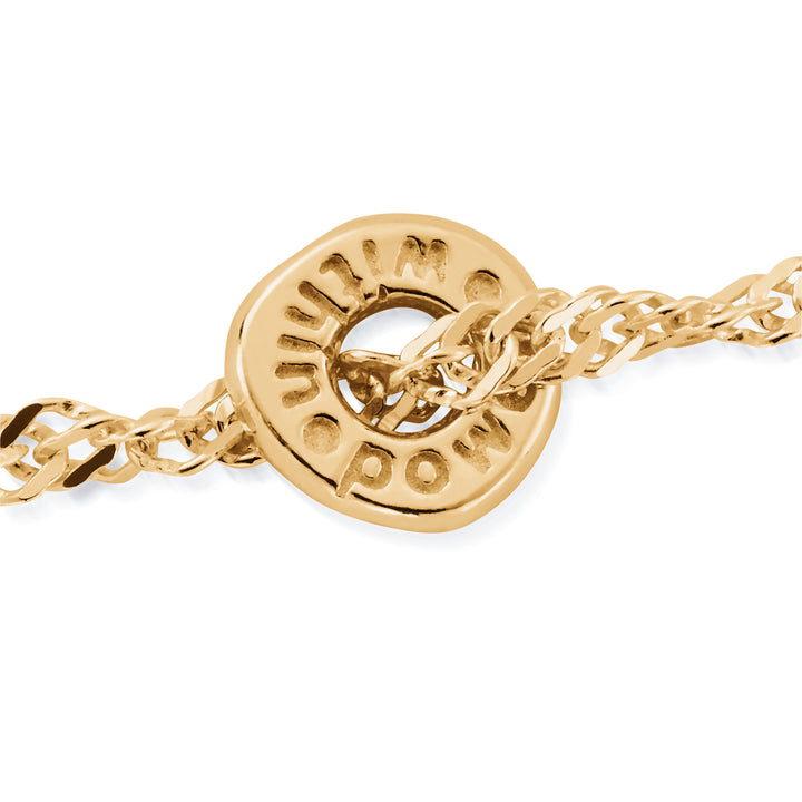 ChloBo Gold Tiny Twisted Rope Power Within Chain Necklace