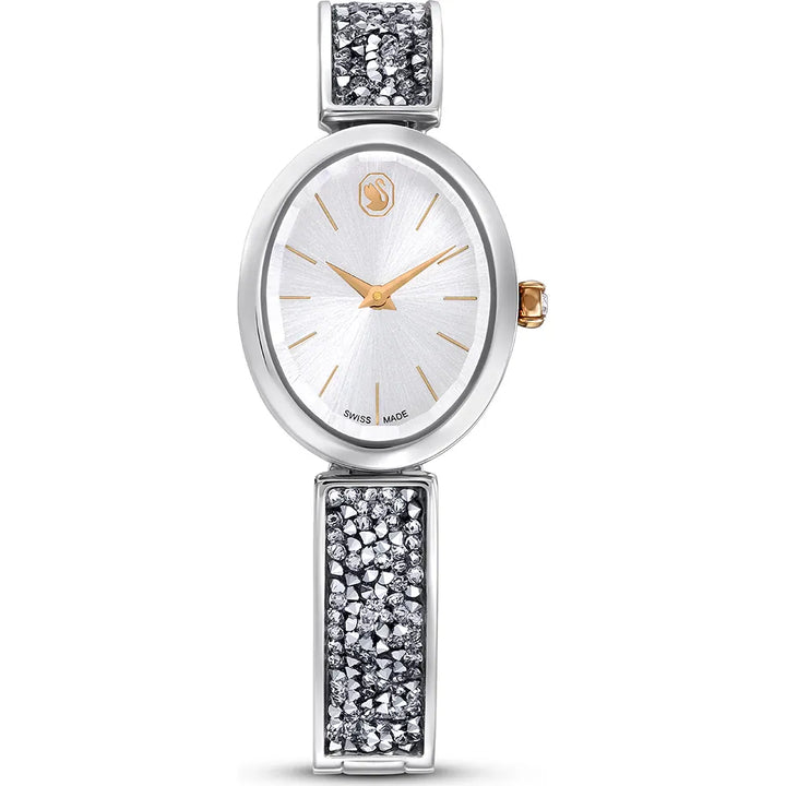 Swarovski Stainless Steel Crystal Rock Oval Watch