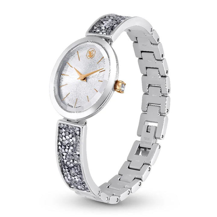 Swarovski Stainless Steel Crystal Rock Oval Watch