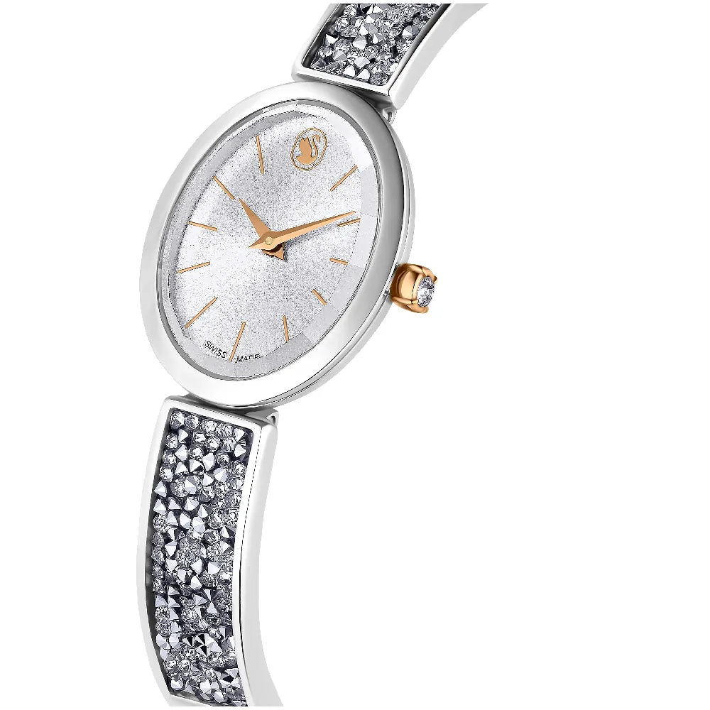 Swarovski Stainless Steel Crystal Rock Oval Watch