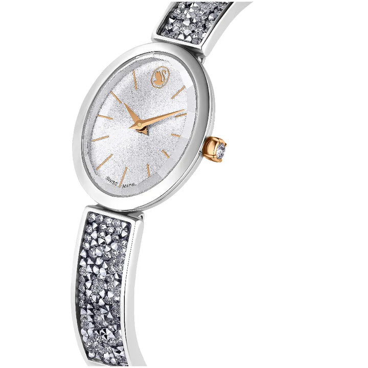 Swarovski Stainless Steel Crystal Rock Oval Watch